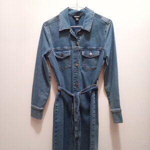 Joe Fresh Denim Shirt Dress, Long Sleeve, button-up